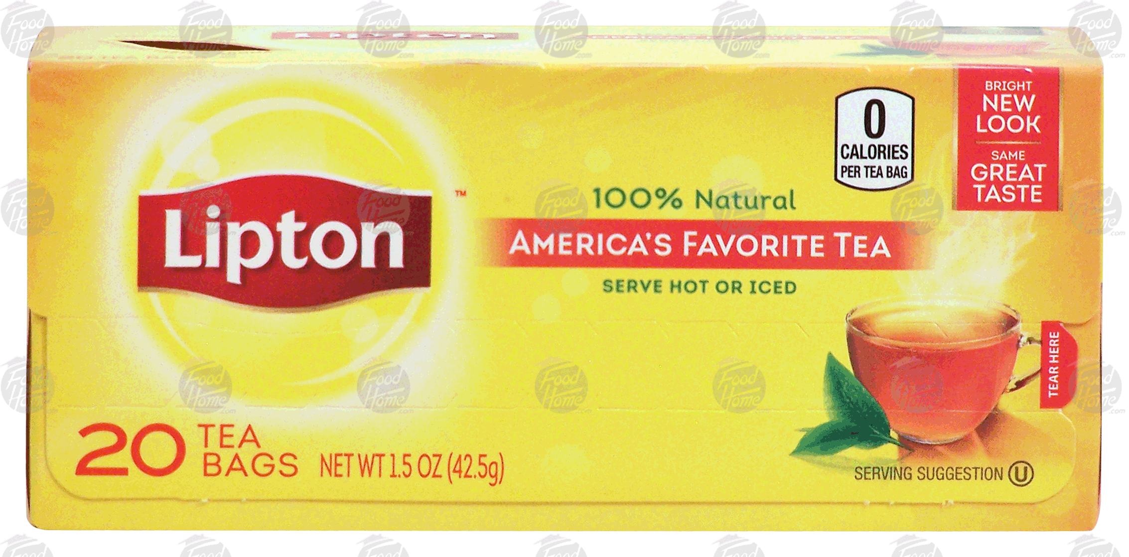 Lipton  100% natural, 20 tea bags Full-Size Picture